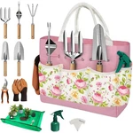 22PCS Garden Tools Set For Women,heavy Duty Kit Included Handy Tote. Fixed Price $50.21.