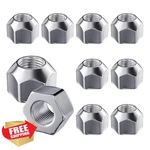 Lujiani 10 Pcs 1/2-20 Trailer Nuts Acorn Open End Zinc Plated Wheel Lugs. Fixed Price $20.00.
