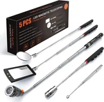 Vibelite Telescoping Magnetic Pickup Tool Kit With Mirrors Leds & 15 Lb Reach. Fixed Price $52.50.
