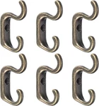 Uxcell Wall Hooks, 6PCS - Zinc Alloy Double Prong Retro Hook, Mini Small F. Fixed Price $11.22.