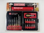 Sears Craftsman Usa 21-PIECE Speed-lok Drill Bit / Screwdriver Set 26144 Nos. Fixed Price $25.00.