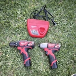 Milwaukee M12 Drill/driver & Impact Set With Lithium-ion Battery. Fixed Price $135.00.