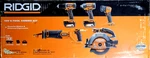 Ridgid 18V Cordless 5-TOOL Combo Kit R96255 (open Box New). Fixed Price $344.99.