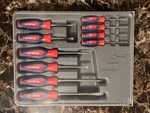 Snap-on SHDX6040AM 10-PIECE Red Blue Screwdriver Set With Box Case. Fixed Price $299.99.