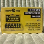 Segomo Tools 13 Piece Lug Nut And Bolt Extractor Set 8MM-19MM. Fixed Price $34.36.