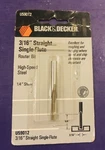 Nos Black & Decker 3/16" Straight Single-flute Router Bit Steel #U59012. Fixed Price $5.50.