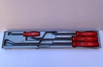 Snap On Usa Piece Red Hard Handle Pry Bar Set SPB704. Fixed Price $279.99.