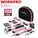 Workpro 103PCS Pink Kit Hand Set Chrome Finish Household Tools W/pouch. Fixed Price $39.99.