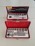 Lot Stanley Professional 86-918 & 87-739 Socket Set 12 Piece 3/8" 1/2" Drive. Fixed Price $59.99.