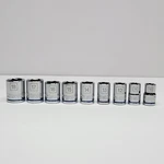 New - 9 Pc Kobalt 3/8 Inch Drive Chrome Metric 6 Point Shallow Socket Set. Fixed Price $12.95.