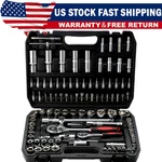 108PCS Mechanics Tools Kit 6-POINT Socket Ratchet Wrench Set Repair Case. Fixed Price $43.98.