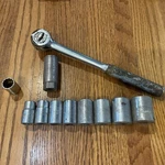 Vintage Tru-test Socket Ratchet Set 11-PIECE Drive Usa. Fixed Price $30.00.