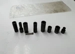 (qty 8) Grey Pneumatic Impact Drive Socket With Extension And Drill Bit. Fixed Price $56.00.