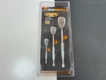New Gearwrench 81206P 1/4, 3/8 & 1/2" Drive 120XP Teardrop Ratchet Set, Orange. Fixed Price $113.99.