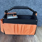 New Torelli 12.5" Tool Bag 14 Exterior Pockets Collapsible Foam Handle INV00710. Fixed Price $14.99.