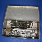 Craftsman Usa Wrench Socket Allen Key Lot Vintage Metal Toolbox Set. Fixed Price $38.22.
