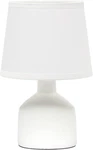 Simple Designs LT2080-OFF Mini Bocksbeutal Bedside Lamp White Concrete Base. Fixed Price $19.98.