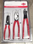Knipex Tools 3PC Pro Electrical Pliers Set 7401250, 0901240 & 13718 #9K0080158US. Fixed Price $176.69.