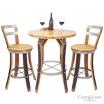 Wine Barrel Stave Bistro Set Rustic Furniture Pub Napa Free Shipping!. Fixed Price $1099.00.