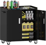 Cofar Metal Garage Cabinet,rolling Tool Chest With Wheels For Room Black. Fixed Price $99.99.