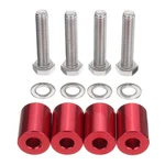 Set M8 X 45 1 Inch Red Billet Aluminum Hood Riser Kit Vent Spacers. Fixed Price $12.08.