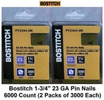 Bostitch 23GA 1 3/4" Inch Pin Nails PT-2344-3M (2 Pack) 6,000 Total New. Fixed Price $22.19.