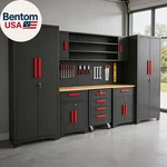 Garage Storage System, 8-PCS Workshop Set Black, Included. Fixed Price $2833.07.