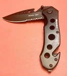 Morpilot Tactical Rescue Knife Window Breaker Seatbelt Cutter Bottle Opener. Fixed Price $25.00.
