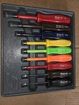 Snap-on NDD900B 9PC Sae Nut Driver Set 3/16-1/2". Fixed Price $199.99.