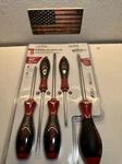 Wiha Softfinish Slotted & Phillips Screwdriver Set 5 Piece 30273. Fixed Price $20.00.