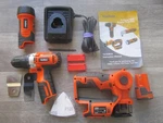 Vonhaus 4 Piece 12V Power Tool Set Drill Saw Flashlight Case Accessories Booklet. Fixed Price $55.00.