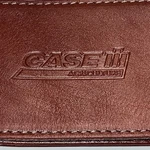 New Case Ih Agricultural Genuine Leather Brown Luggage Tag Magnetic Close Leeman. Fixed Price $19.99.