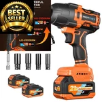 Protmex 900FT-LBS (1200N.M) Impact Wrench, 1/2" Cordless Orange Red. Fixed Price $120.64.