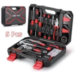 Eastvolt 128PIECE Home Repair Set With Storage TOOLBOX,EVHT12801,BLACK&RED. Fixed Price $39.73.