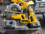 Lot Of 18 Volt Dewalt Tools Recip Circular Saw Grinder Battery & Charger. Fixed Price $94.95.