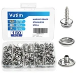 150 Pcs Canvas Snap Fastener Tool Set, Vutim Marine-grade 3/8" Stainless Steel. Fixed Price $11.79.