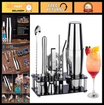 15-PIECE Cocktail Shaker Set With Acrylic Stand Complete Bar Tool Kit For Home. Fixed Price $41.99.