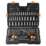 Vevor Mechanics Tool Set, 205 Pcs Sae And Metric 1/4"&3/8"&1/2", Multi. Fixed Price $125.45.