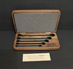 Craftsman Usa Blue Titanium Combination Wrench Set W/#299 Wood Presentation Case. Fixed Price $239.99.