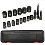 Milton 17-PC. 1/2 Dr Shallow 3/8 1-1/8" Sae Impact Socket Set W/ Univ Joint. Fixed Price $47.18.