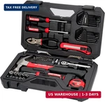 Craftsman 57 Piece Mechanics Tool Home Set, Sockets, Ratchet, Screwdriv. Fixed Price $110.21.