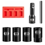 6-PIECE 1/2" Drive Deep Lug Nut Extractor SET(17, 19, 21, 22MM), Easy Out Str.... Fixed Price $55.44.