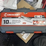 Crescent CSWS38SAE1 3/8 In. Drive 6 Point Teardrop Mechanic's Tool Set 10PC. Fixed Price $19.90.