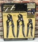 Vintage Craftsman 945191 Three Piece Set Professional Robo Grip Pliers W/ Case. Fixed Price $69.99.