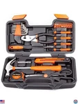 39-PIECE Household Set With Plastic Toolbox General Repair Kit, Orange. Fixed Price $39.19.