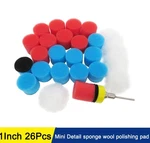 26PCS Mini Car Polishing Pad Set 1INCH Sponge Wool Buffing Kit Tool - New. Fixed Price $10.96.