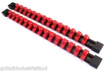 2 Goliath Industrial 3/8" Abs Mountable Socket Rail Holder Organizer Red SH38BR. Fixed Price $12.99.