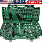 216PCS Mechanics Tool Set 1/4" 3/8" 1/2" Socket Wrench Repair Kit &case. Fixed Price $90.99.