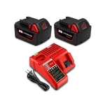 2 Pack 6.5AH 18V 48-11-1850 Battery And Charger Combo Kit Replacement For Mil.... Fixed Price $108.02.