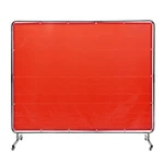 Vevor Welding Screen With Frame 6' X 8' Curtain On 4 Wheels Red. Fixed Price $62.90.